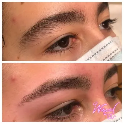 Eyebrow wax before and after, San Juan Capistrano