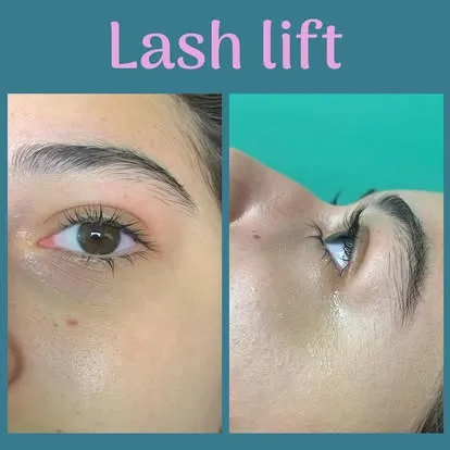 Lash lift before and after, Waxed OC